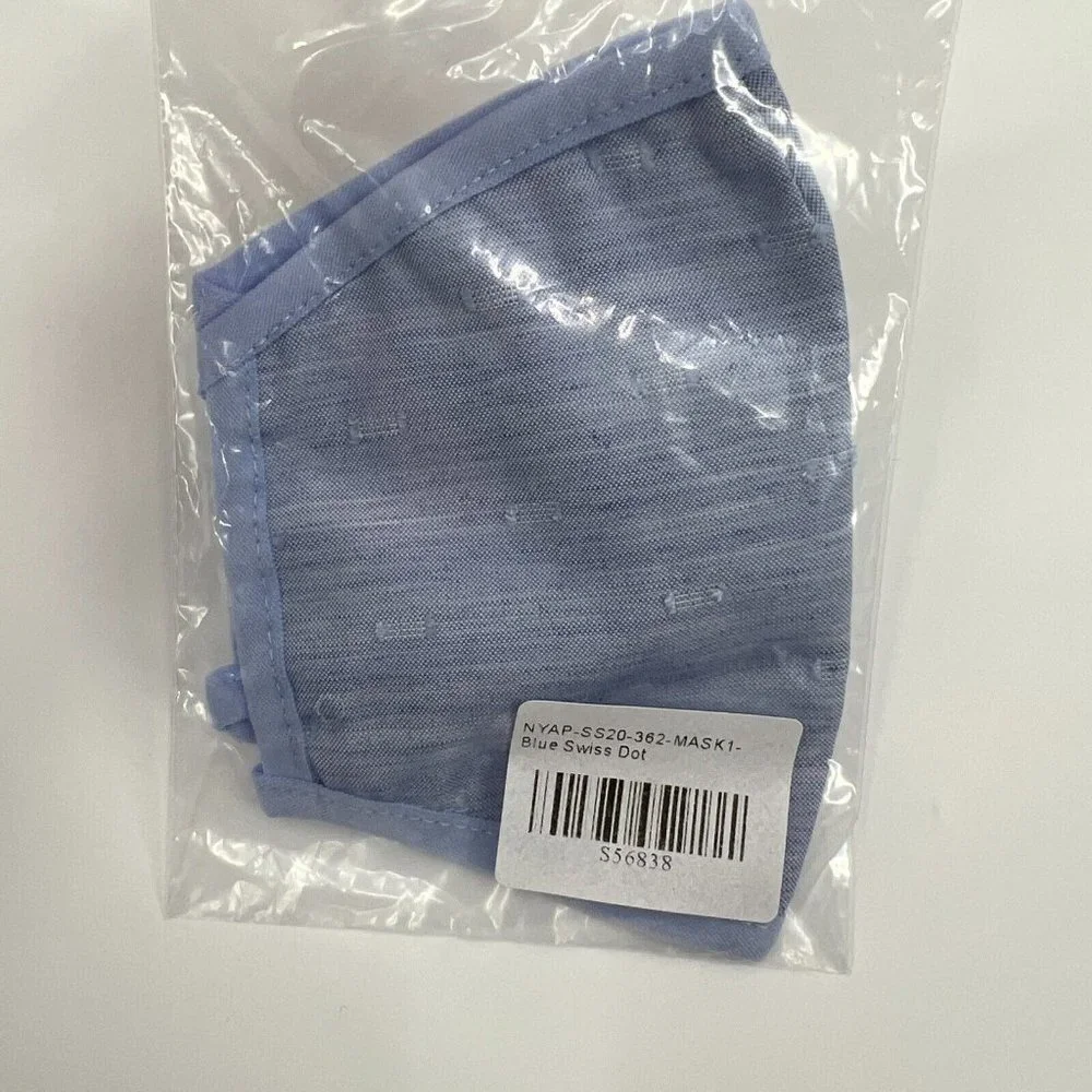 Tuckernuck Chambray Swiss Dot Civilian Face Mask Fabric Facial Covering Reusable